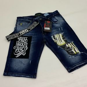 Men's Fashion Dk. Blue Denim Shorts